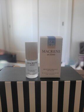 Macrene Actives Empty Lip Oil Rollerball Glass Container Wood Top 6 ml / 0.2 oz